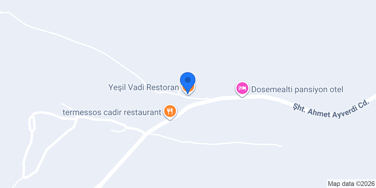Yeşil Vadi Restoran konumu