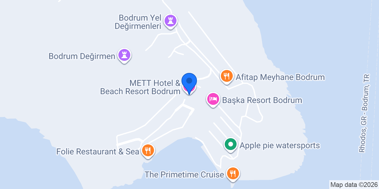 METT Hotel & Beach Resort Bodrum konumu