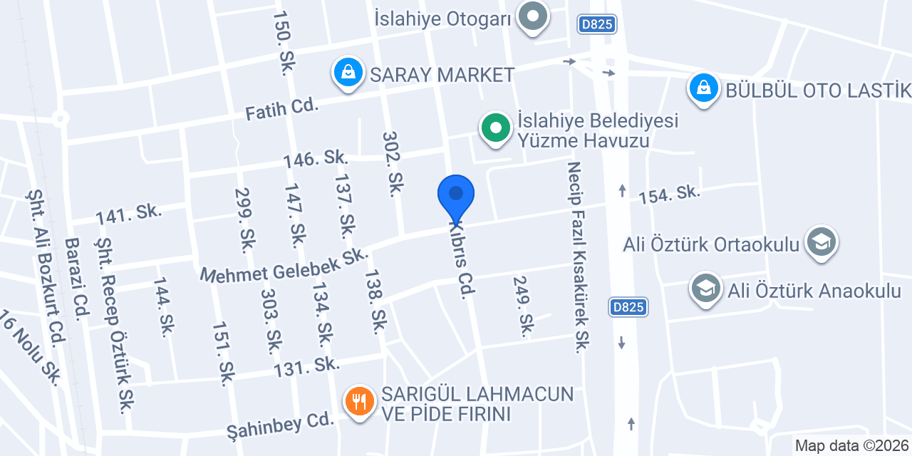 Islahiye Halk Eğitim Merkezi konumu