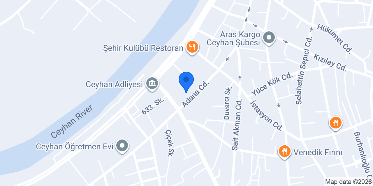 Yeşil Işık Sürücü Kursu Ceyhan konumu