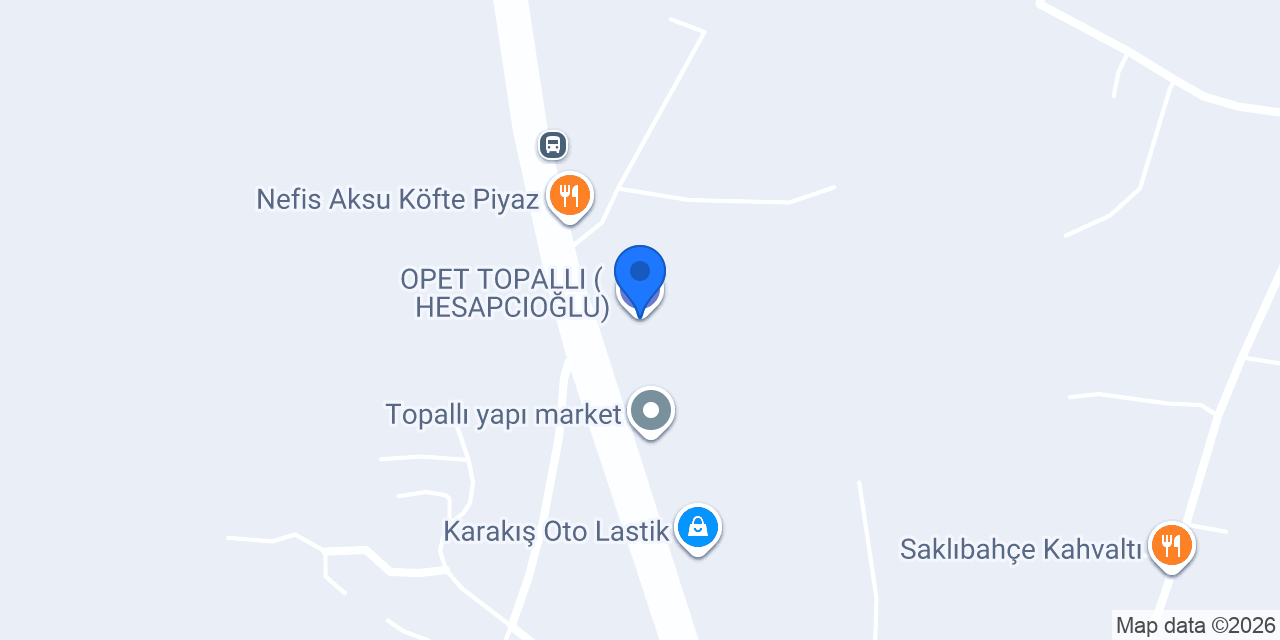 OPET TOPALLI ( HESAPCIOĞLU) konumu