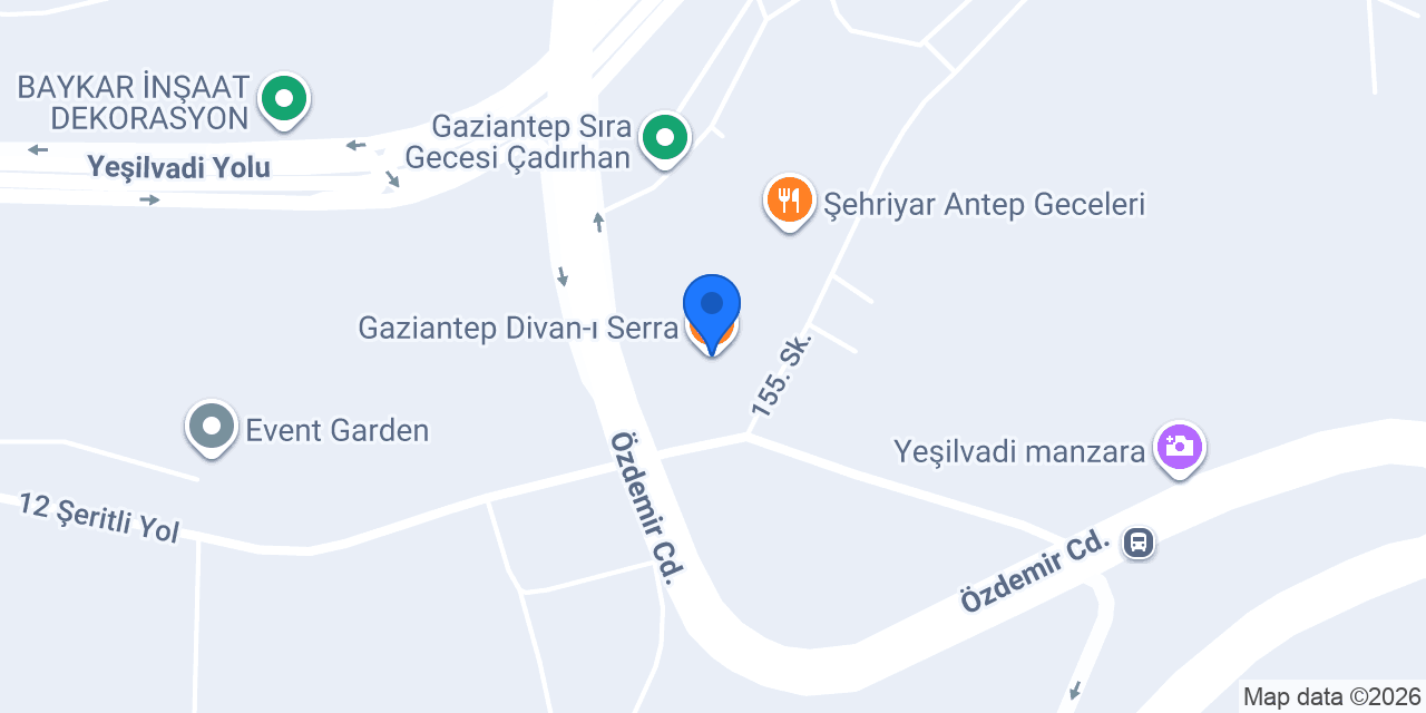 Gaziantep Divan-ı Serra konumu