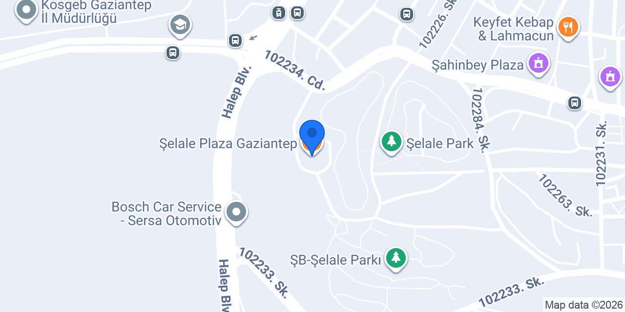 Şelale Plaza Gaziantep konumu