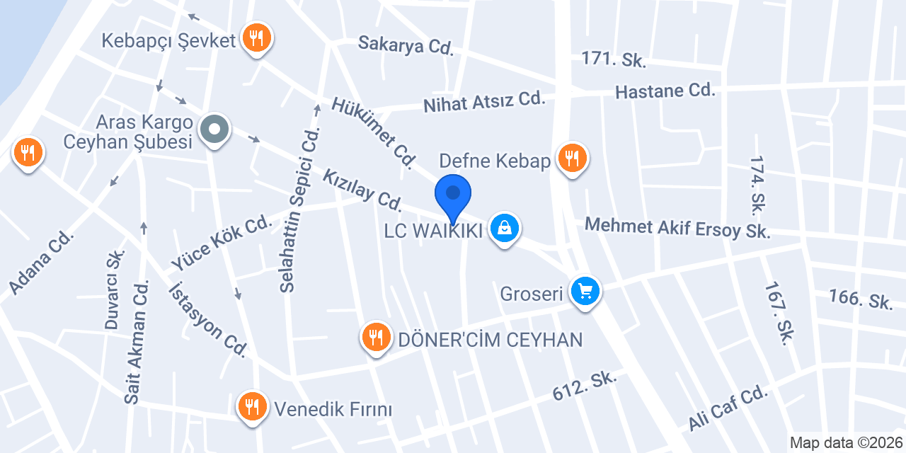 Ceyhan Tapu Müdürlüğü konumu