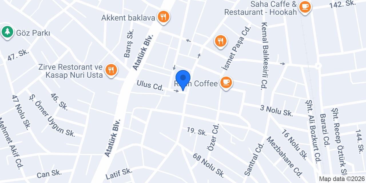 Dostlar Ciğer Kebap konumu