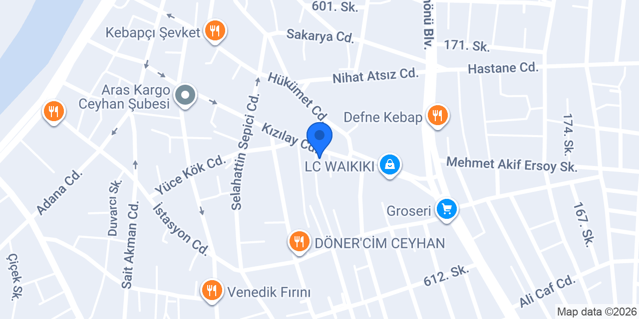 Ceyhan Çukurova Hukuk Bürosu konumu