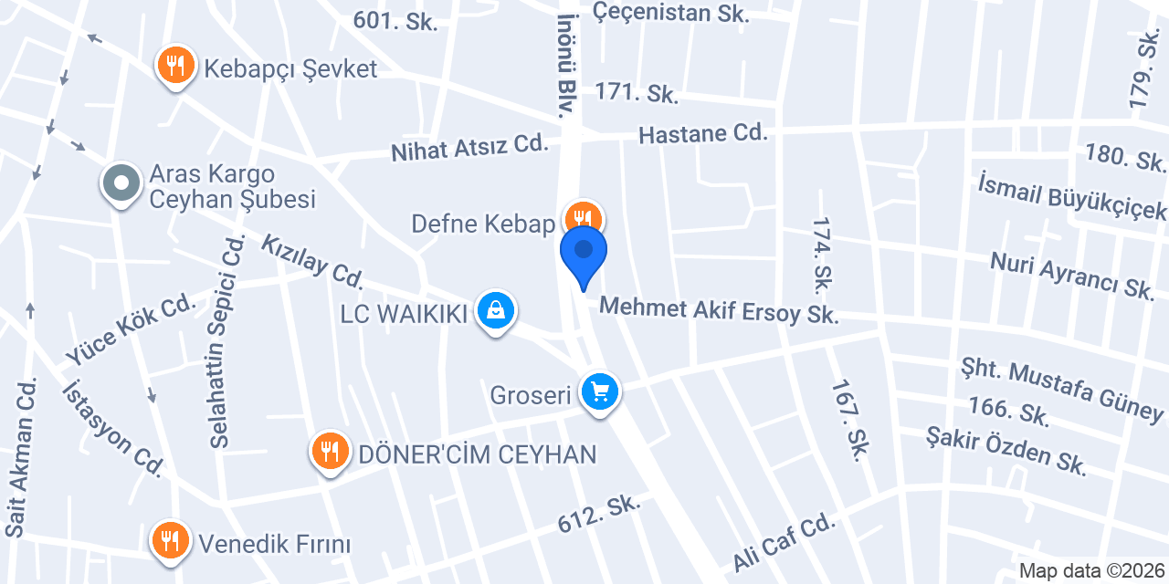 Pastel Kırtasiye Ceyhan konumu
