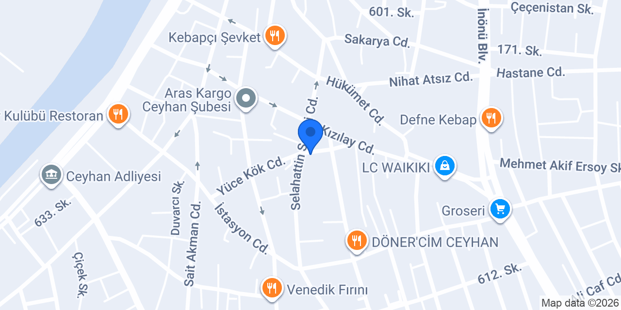 Çetin Yemekçilik konumu