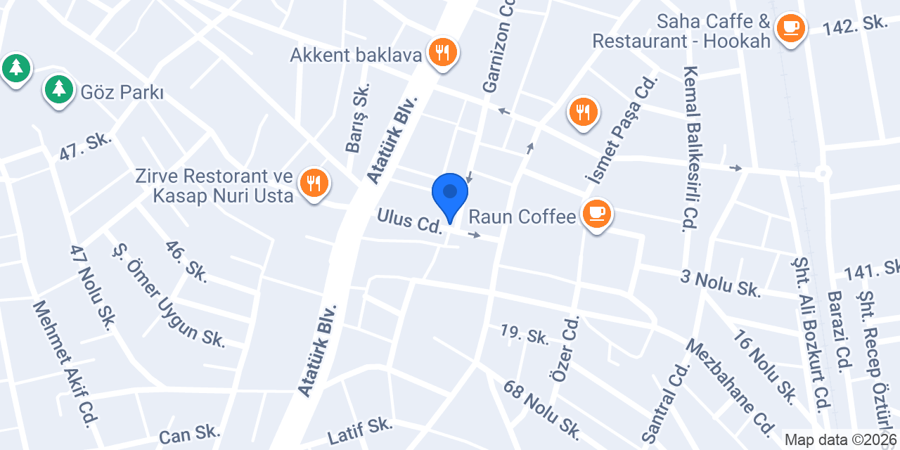 Mavi Köşe Pastanesi konumu