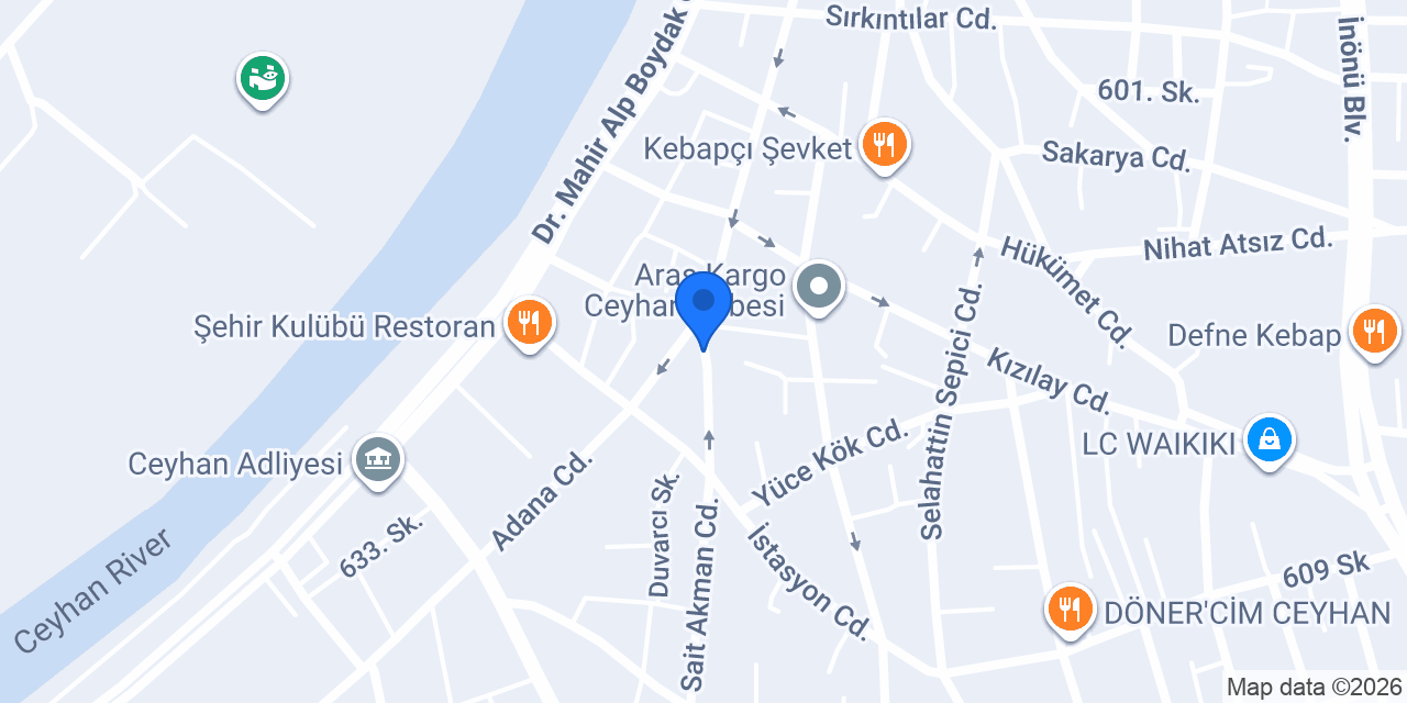 Yapı Kredi - Ceyhan Şubesi konumu