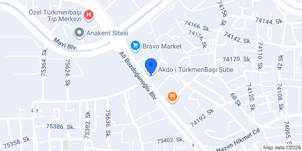 Akdo | TürkmenBaşı Şube konumu
