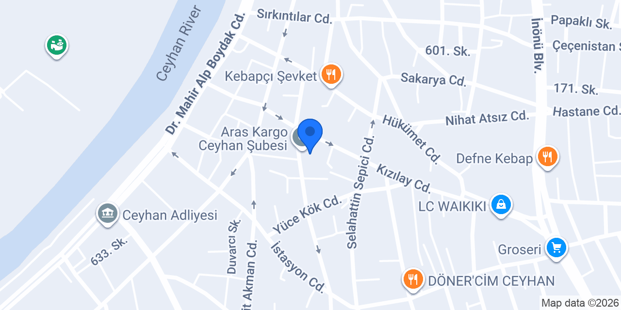 Çiçek Köşkü Ceyhan konumu