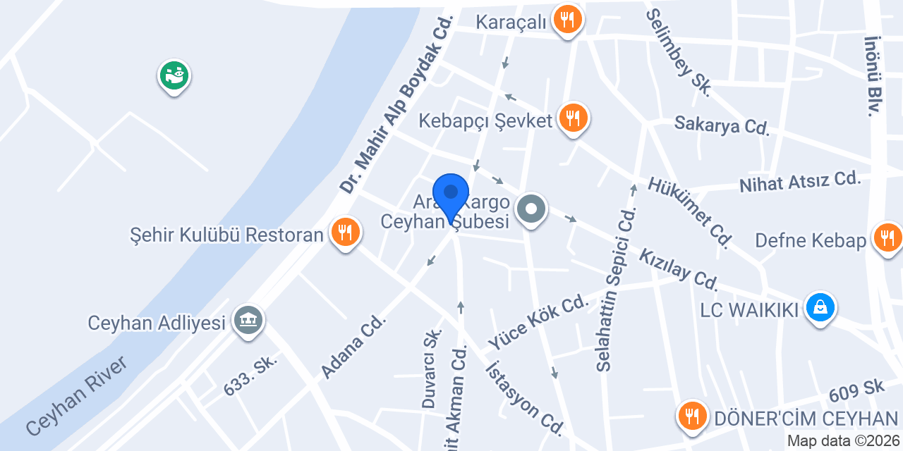 Akbank Ceyhan Şubesi konumu