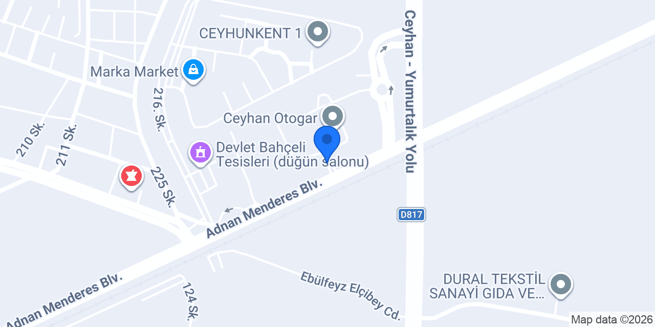 Ceyhan Otogar Öztürk Taksi konumu