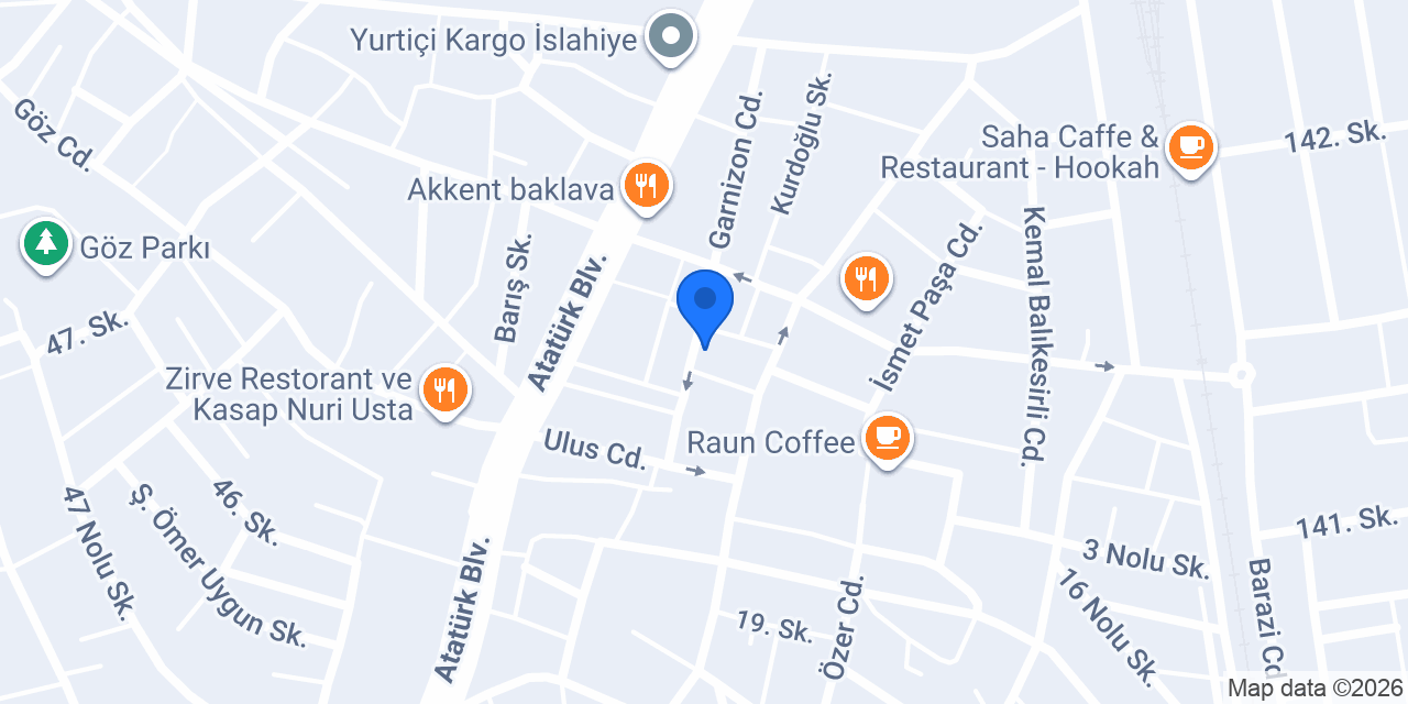 Fıstıkoğlu baklava konumu