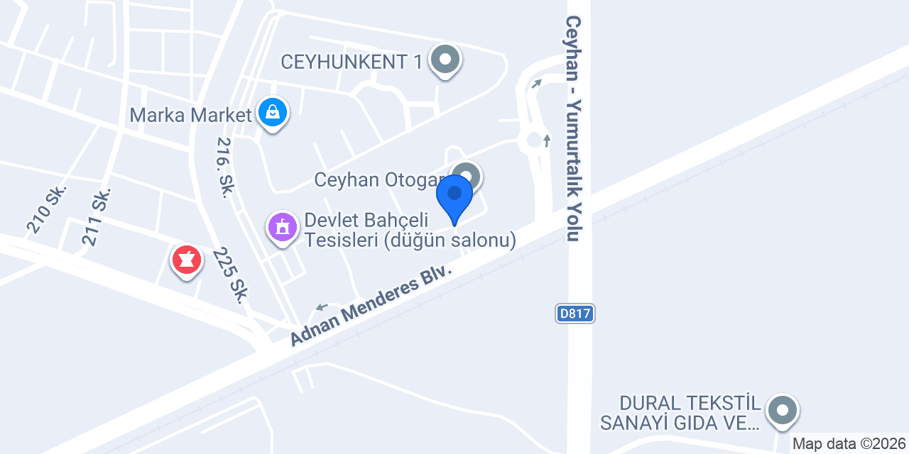 Mersin Nur Turizm Ceyhan konumu