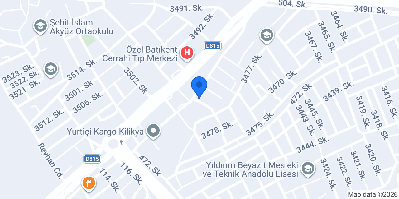 Emrullah Erkek Kuaförü konumu