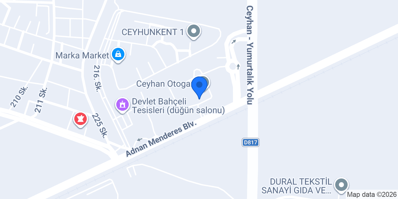 Ceyhan Aksu taksi durağı konumu