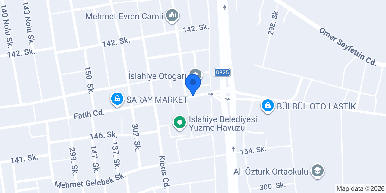 İslahiye otogar taksi ali atmaca konumu