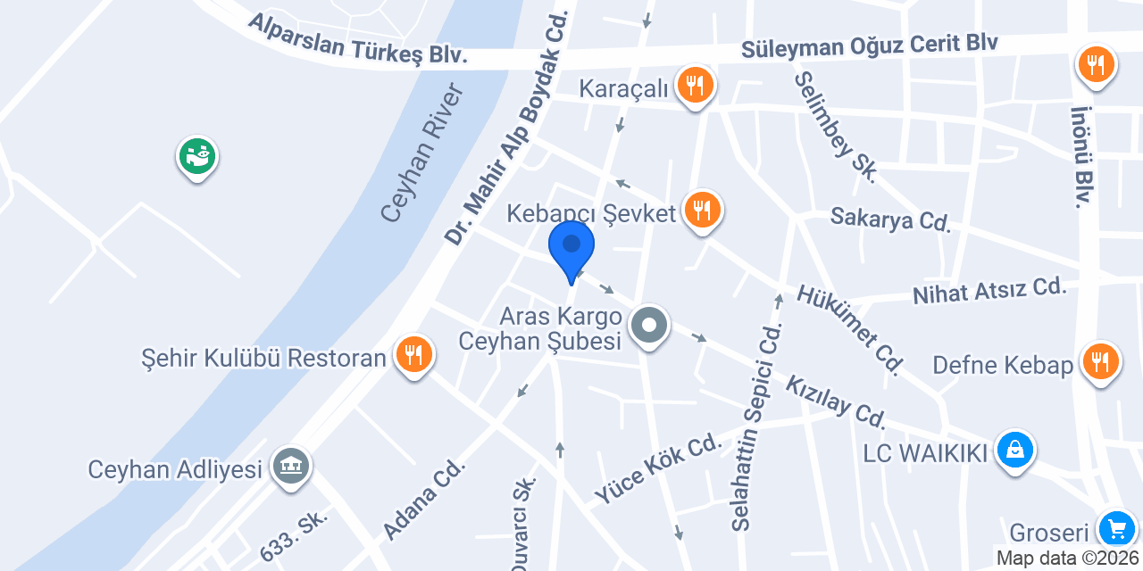TEB Ceyhan Şubesi konumu