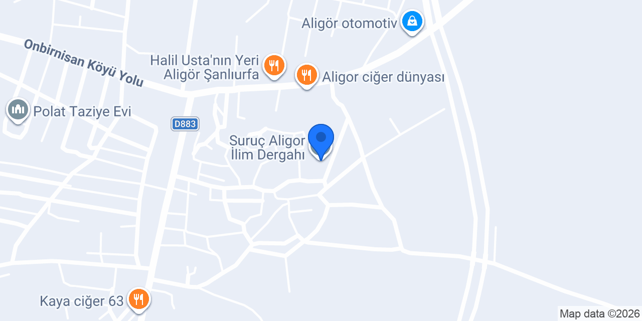Suruç Aligor İlim Dergahı konumu