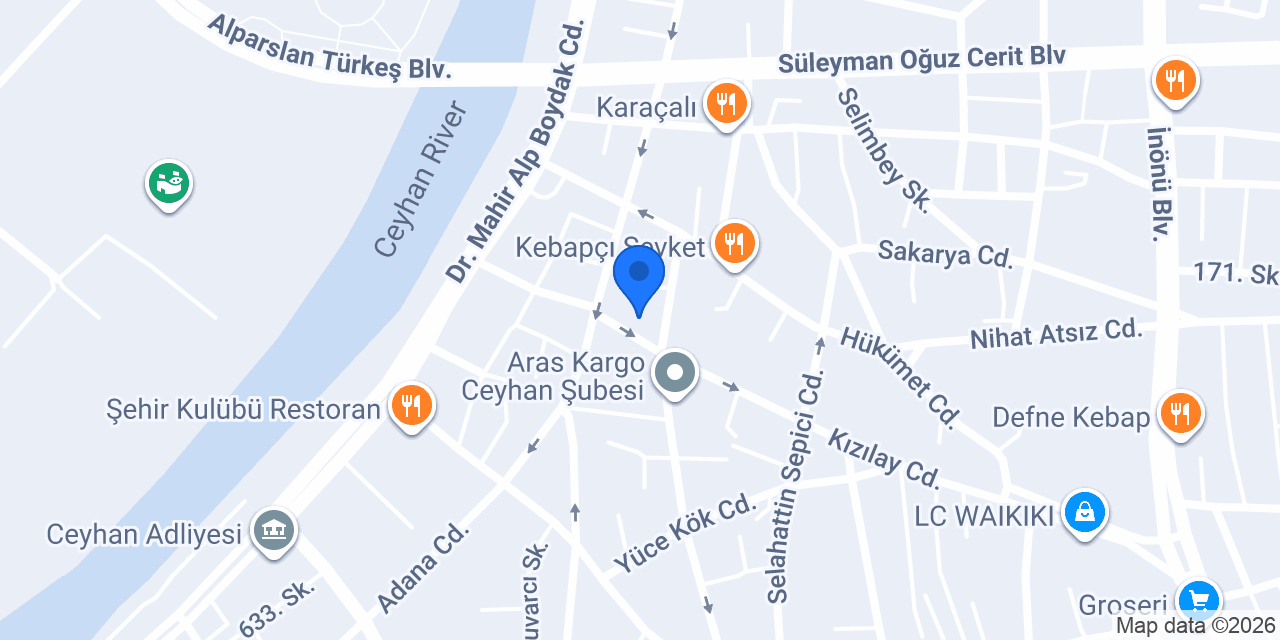 QNB Ceyhan Şubesi konumu