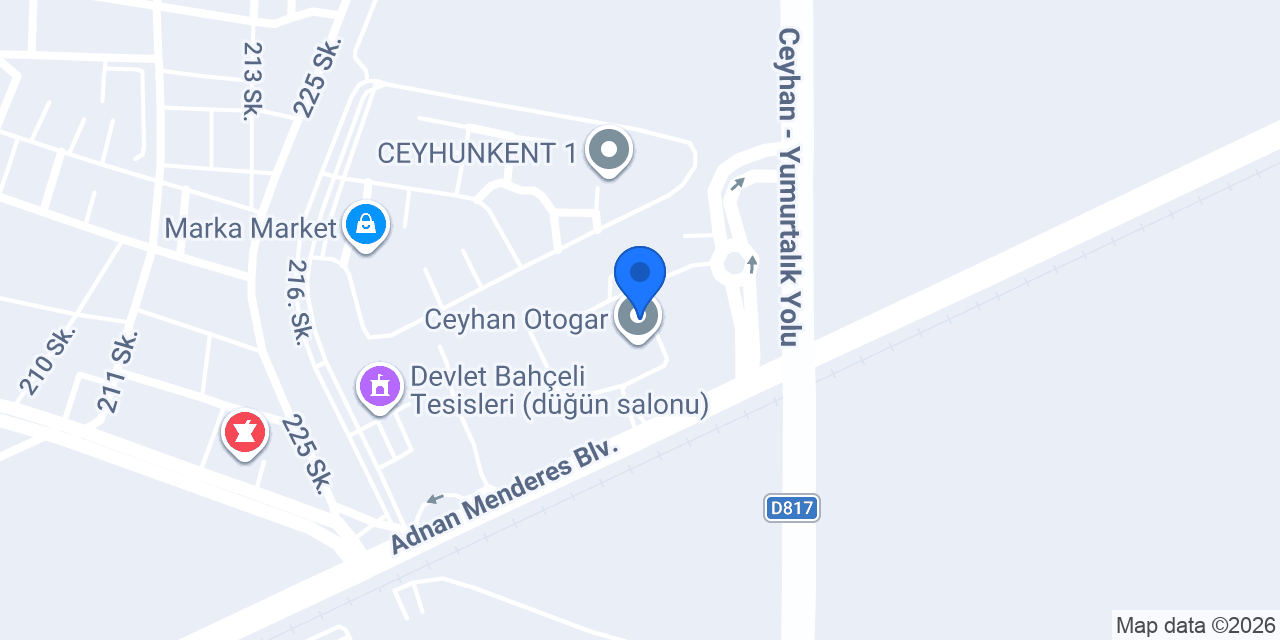 Ceyhan Otogar Elit Taksi konumu