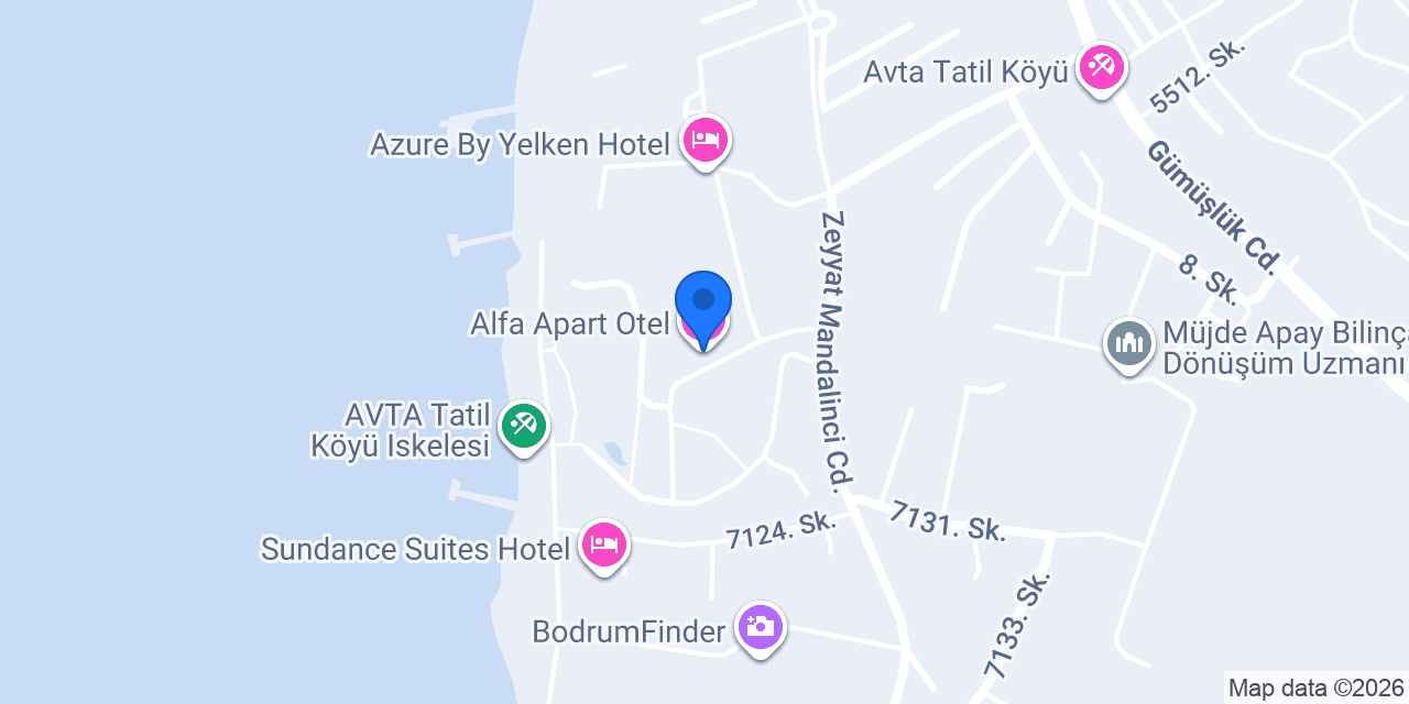 Alfa Apart Otel konumu