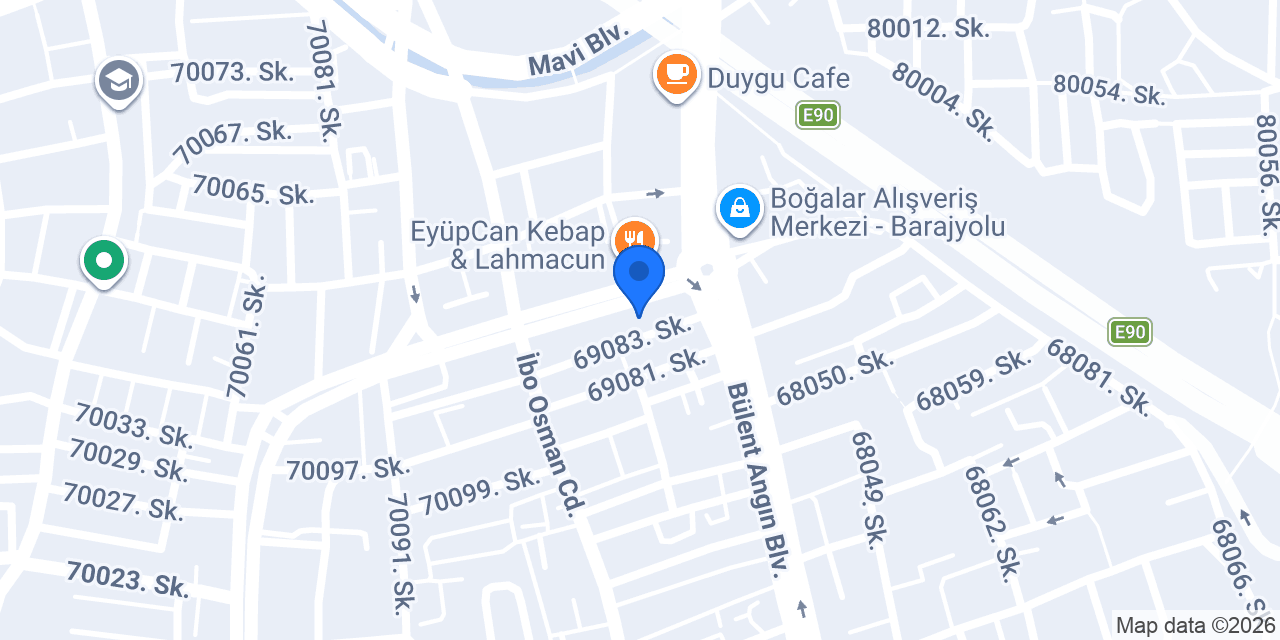 Baraj Erkek Kuaförü konumu