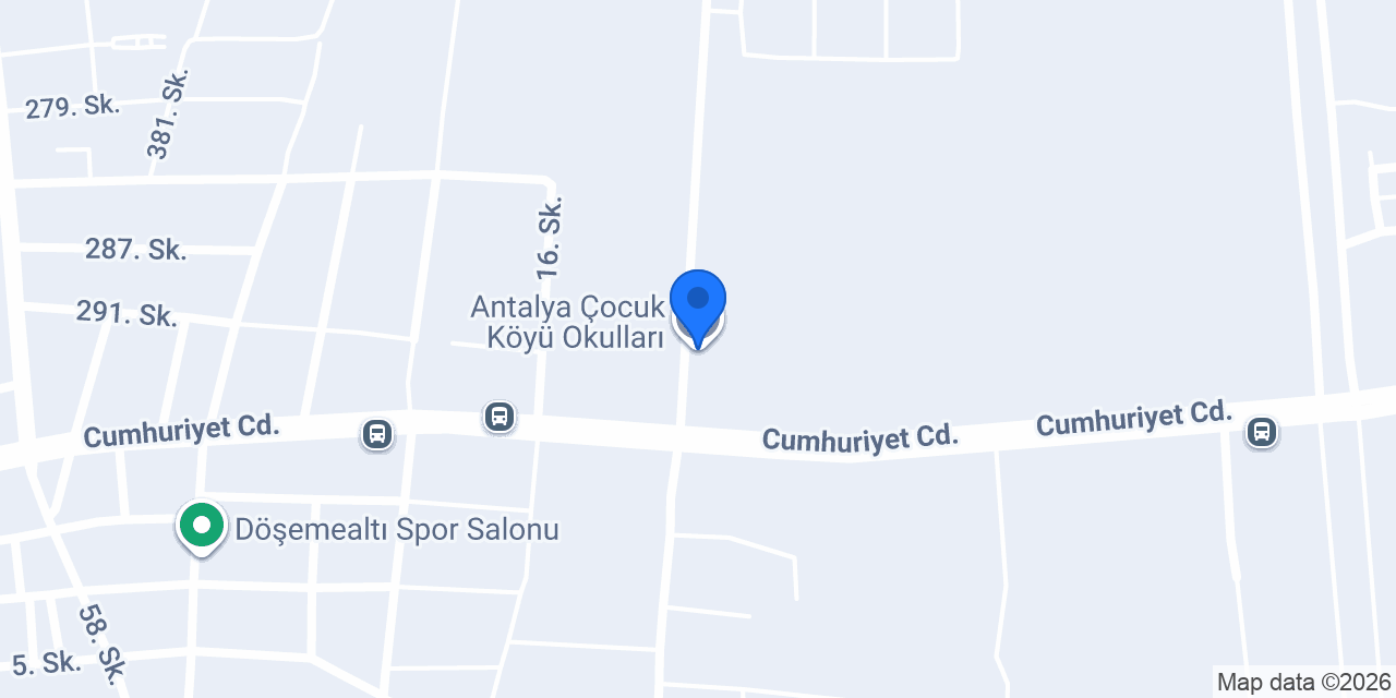 Antalya Çocuk Köyü Okulları konumu