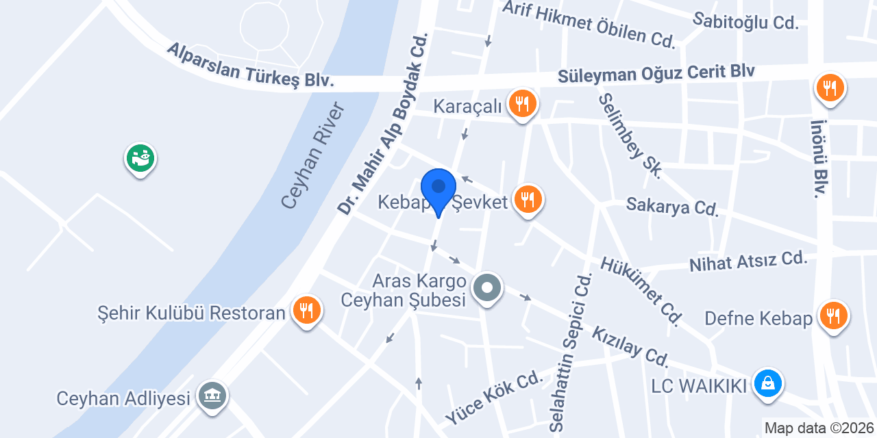Anadolubank Ceyhan Şubesi konumu