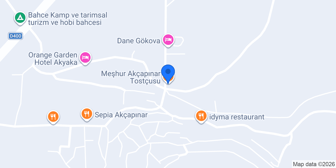 Meşhur Akçapınar Tostçusu konumu