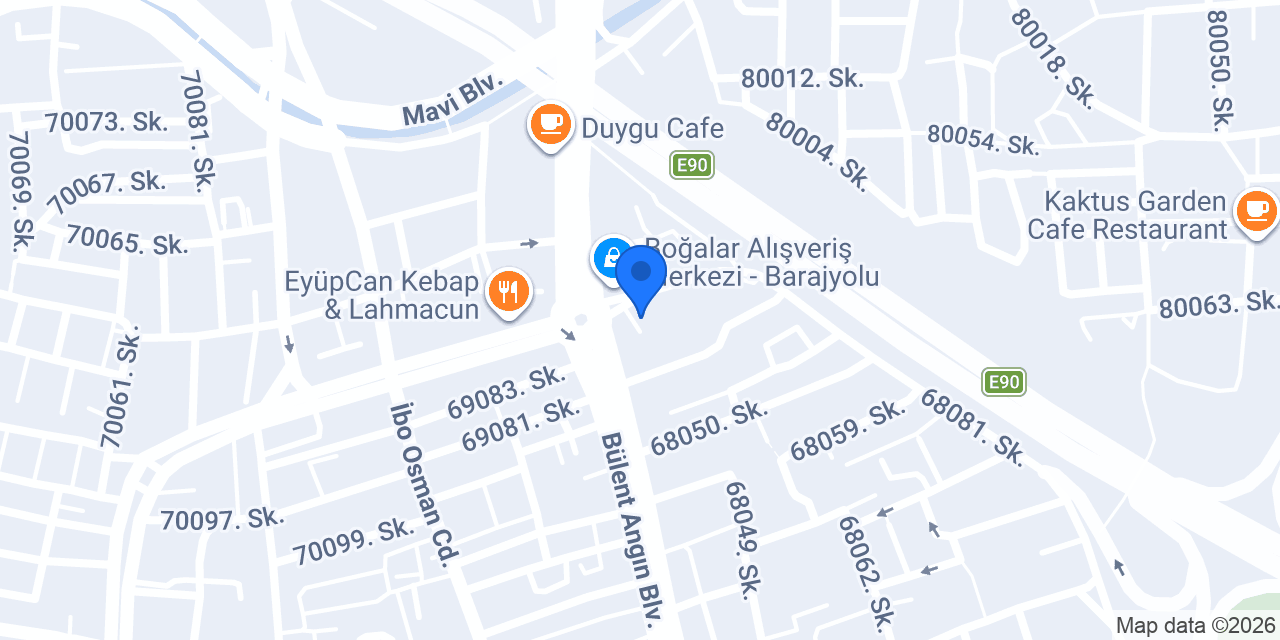Yapı Kredi - Barajyolu Şubesi konumu