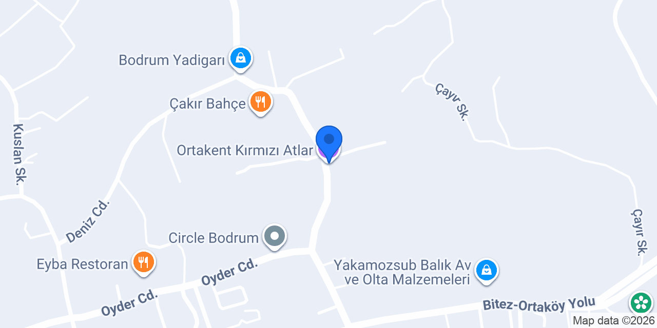 Ortakent Kırmızı Atlar konumu