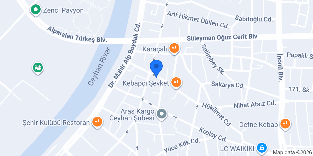 Çukurova Hasar Danışmanlık Ceyhan konumu