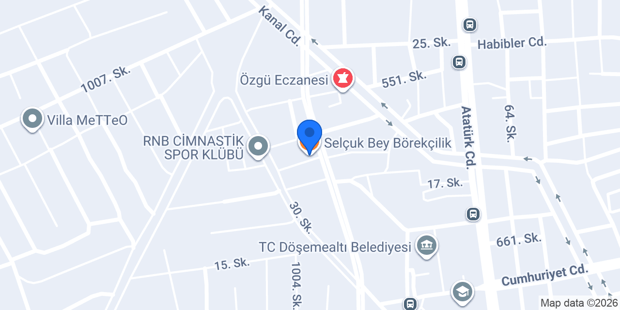 Selçuk Bey Börekçilik konumu