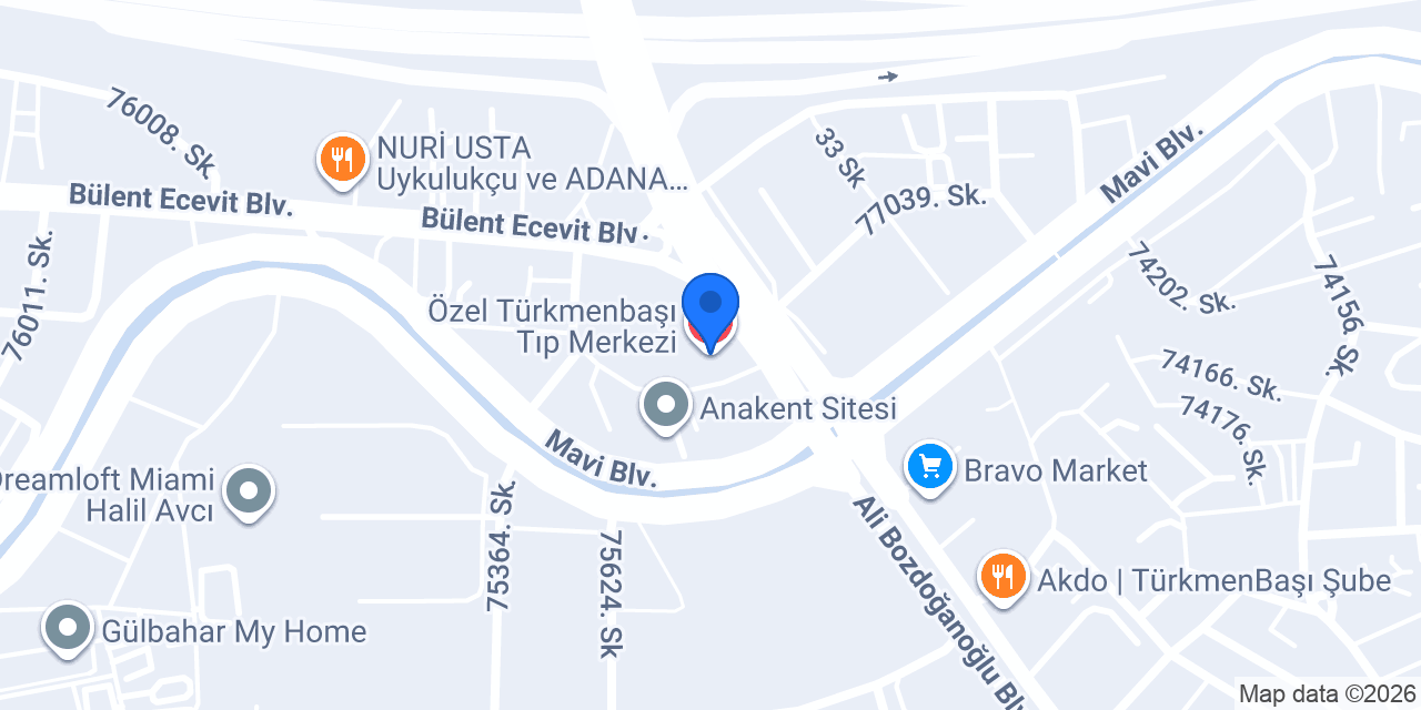 Özel Türkmenbaşı Tıp Merkezi konumu