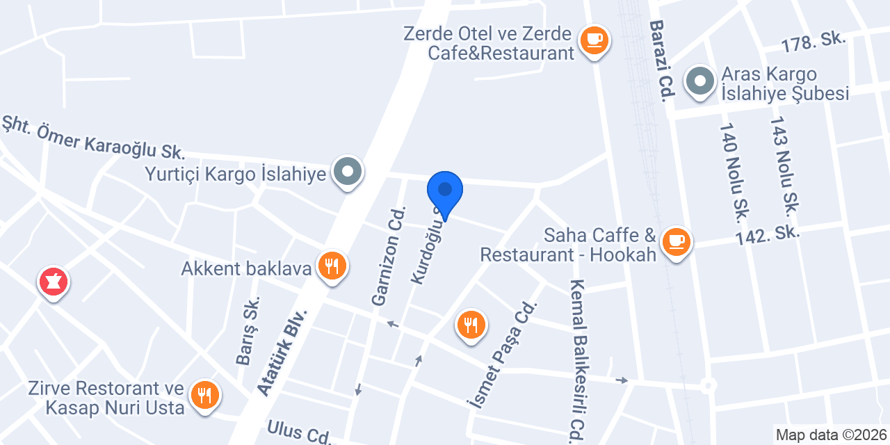 Kırmızı Çatı Cafe & Restaurant konumu
