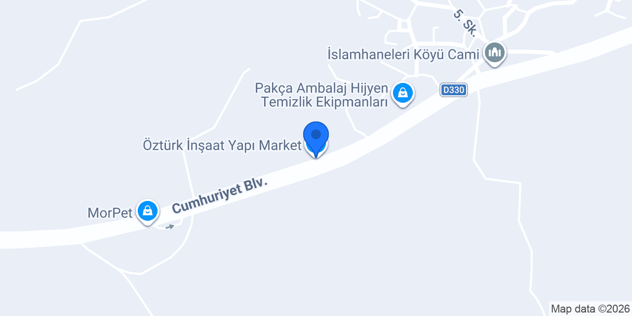 Öztürk İnşaat Yapı Market konumu
