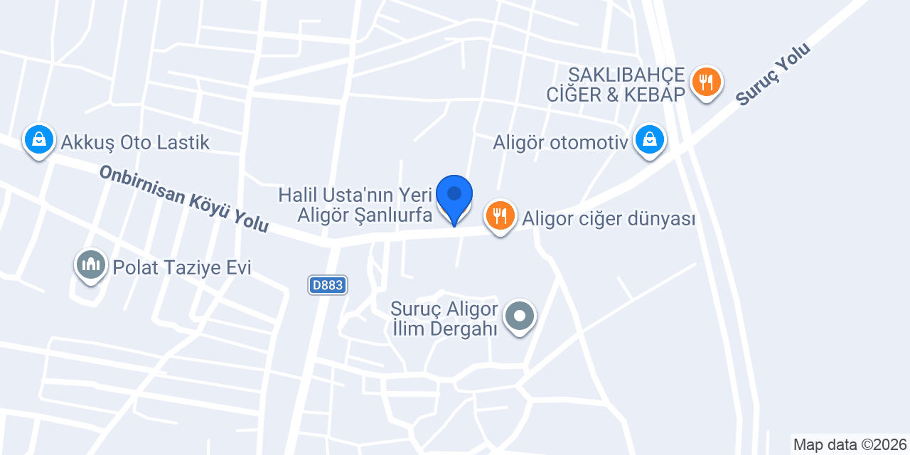 Halil Usta’nın Yeri Aligör Şanlıurfa konumu
