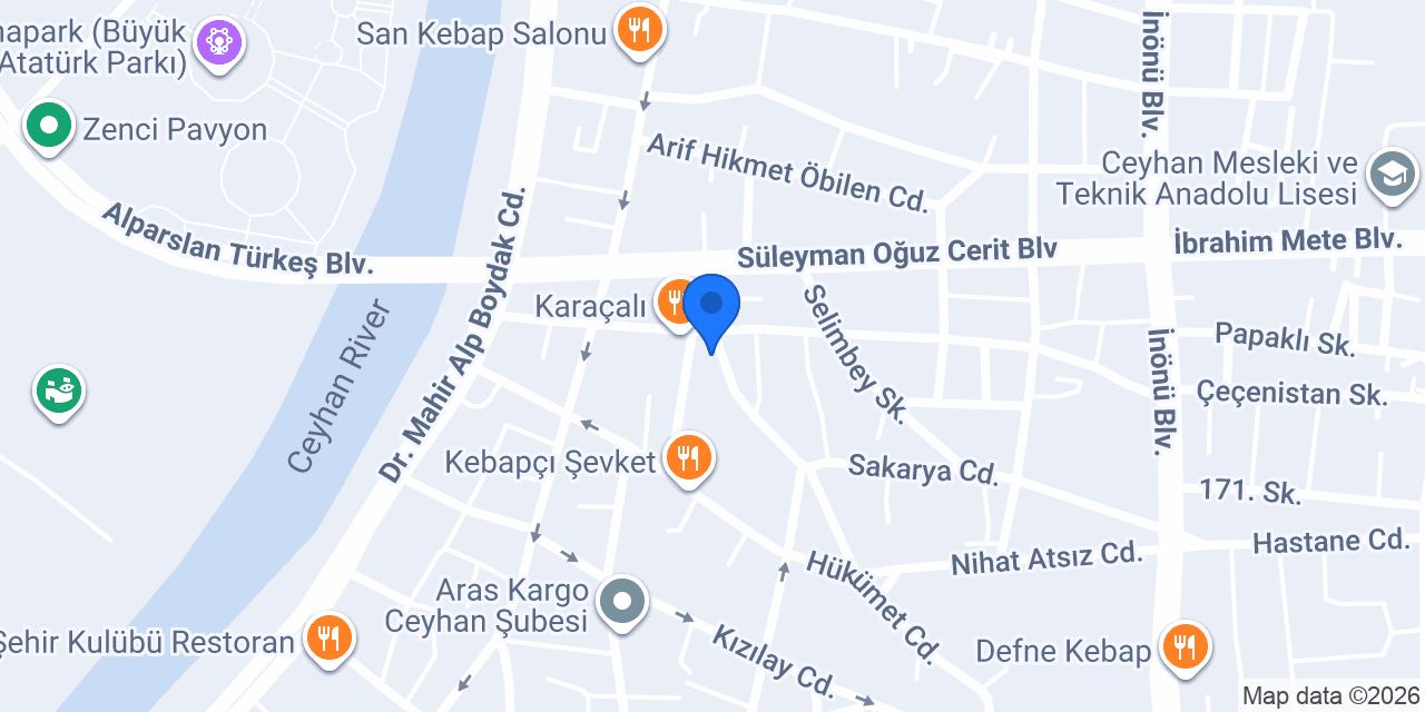 Öz urfa lahmacun salonu ceyhan konumu