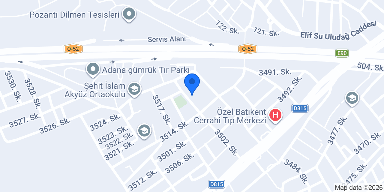 Kozanoğlu Lions Anaokulu konumu