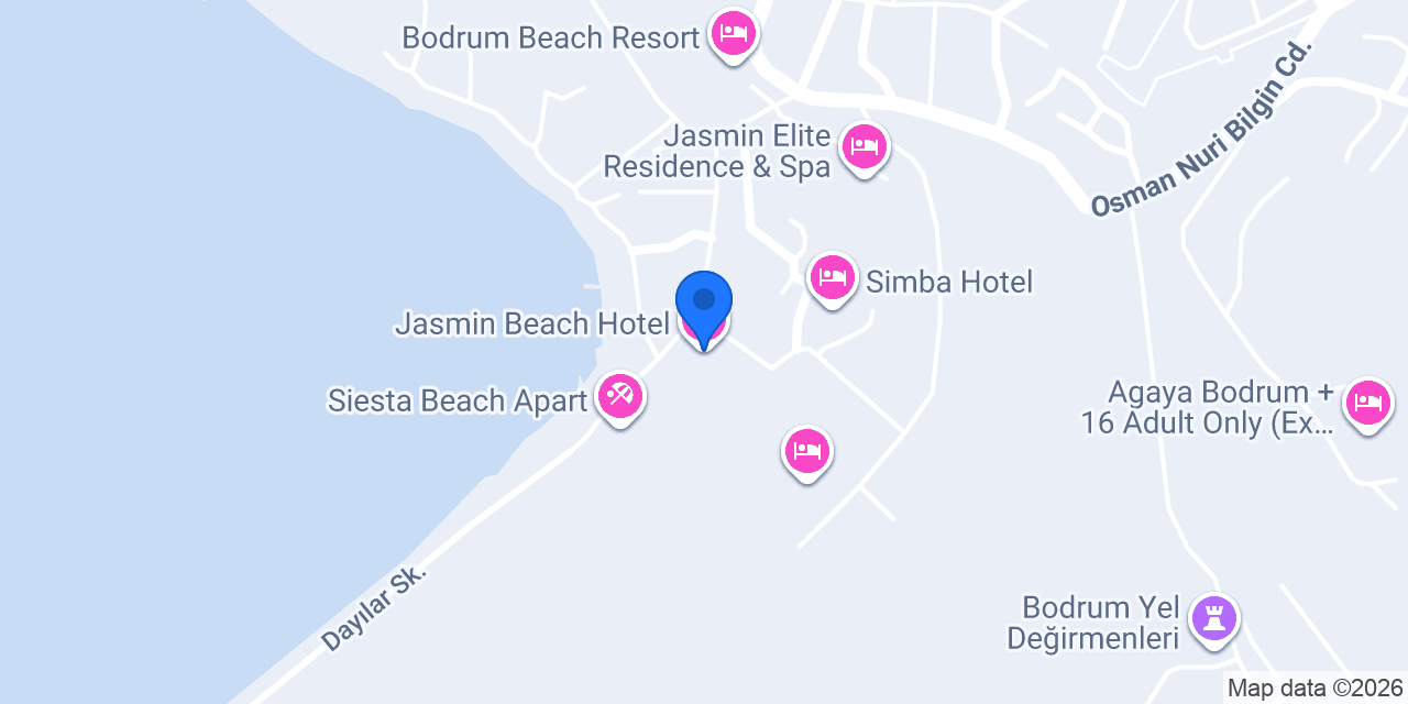 Jasmin Beach Hotel konumu