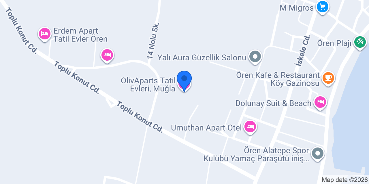 OlivAparts Tatil Evleri, Muğla konumu