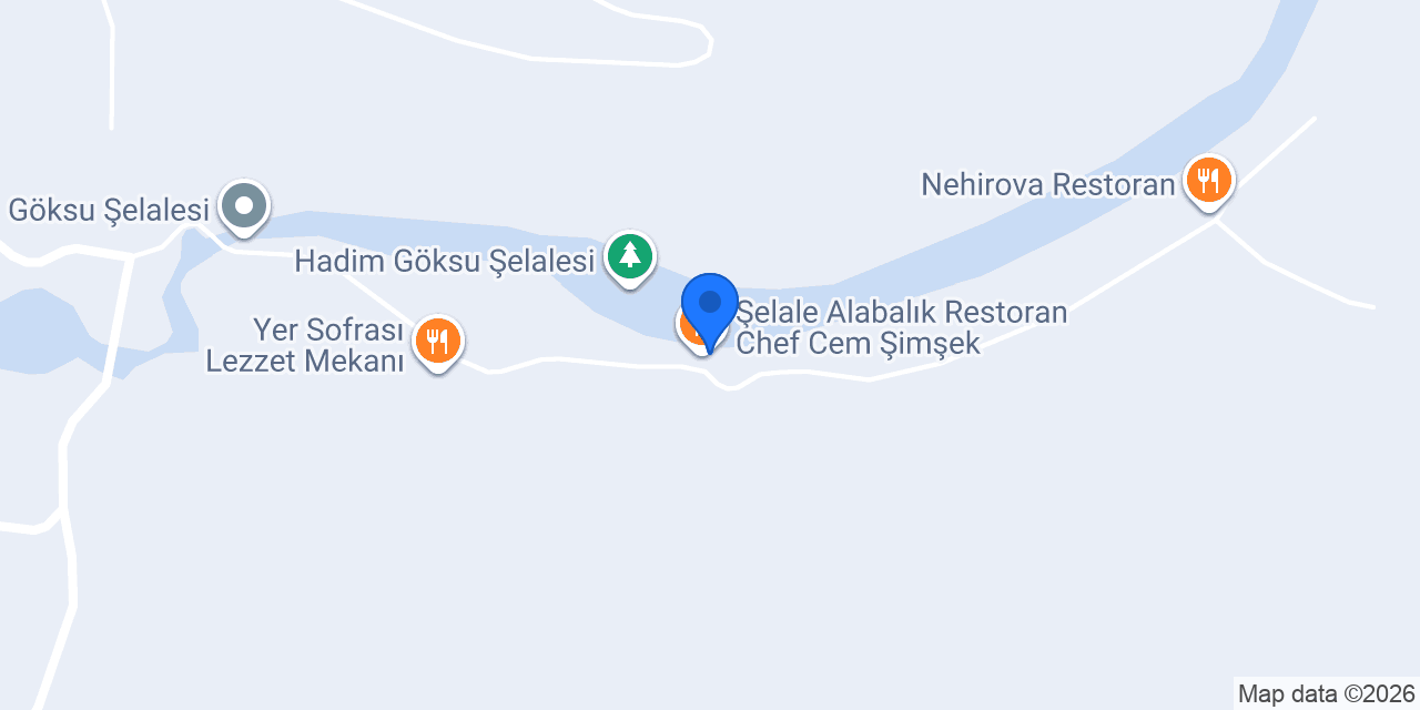 Şelale Alabalık Restoran Chef Cem Şimşek konumu