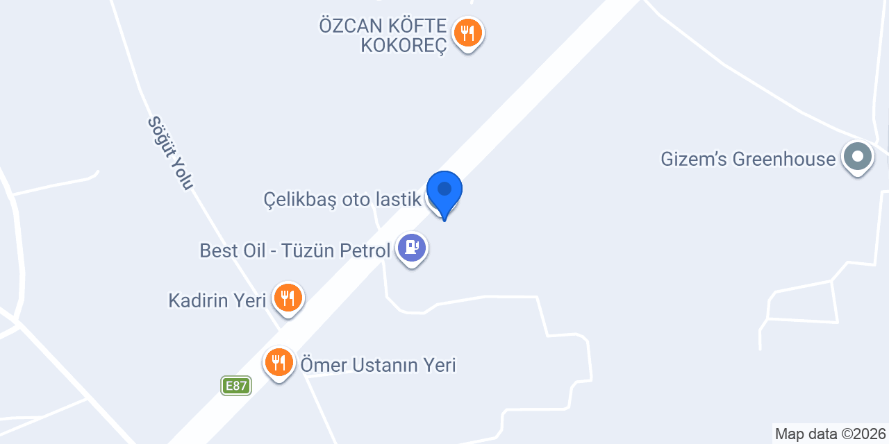 Çelikbaş oto lastik konumu