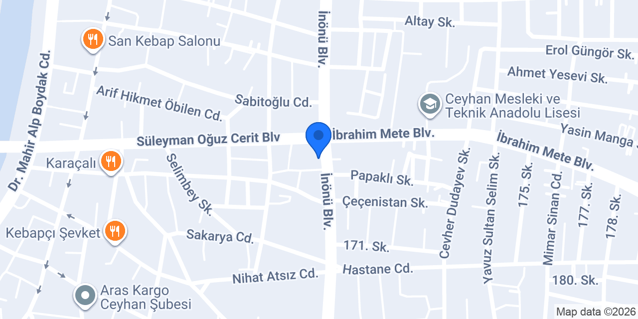 Vostek Ceyhan Özel Servis konumu