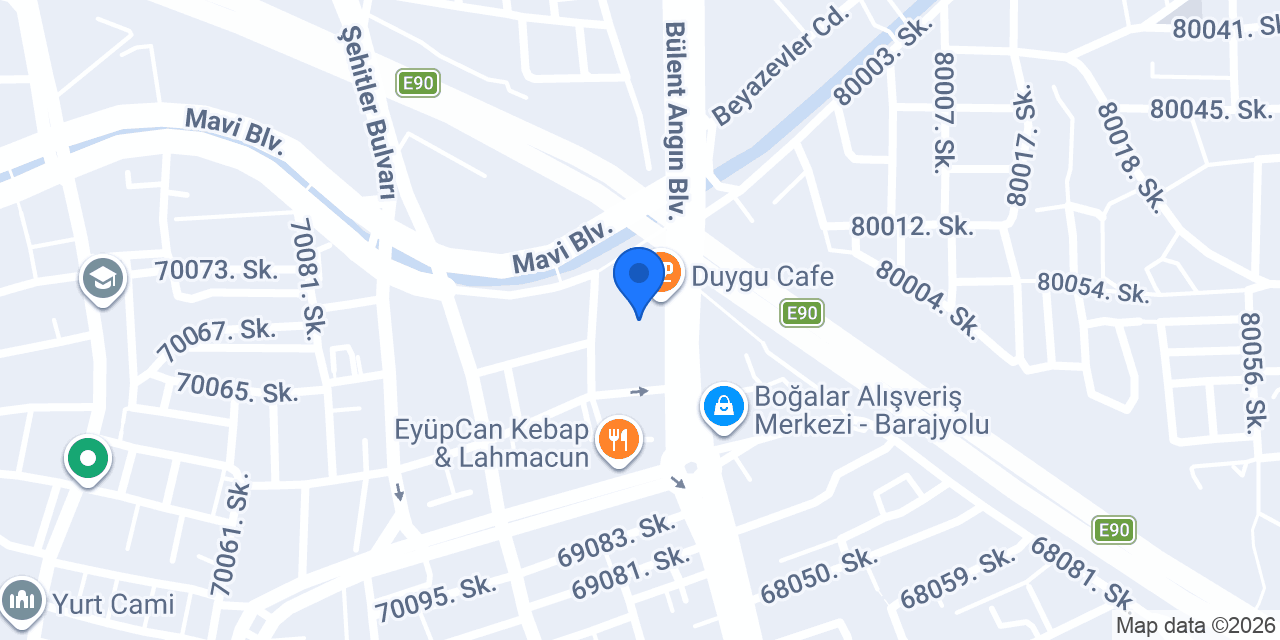 Kampüs Kitabevi konumu