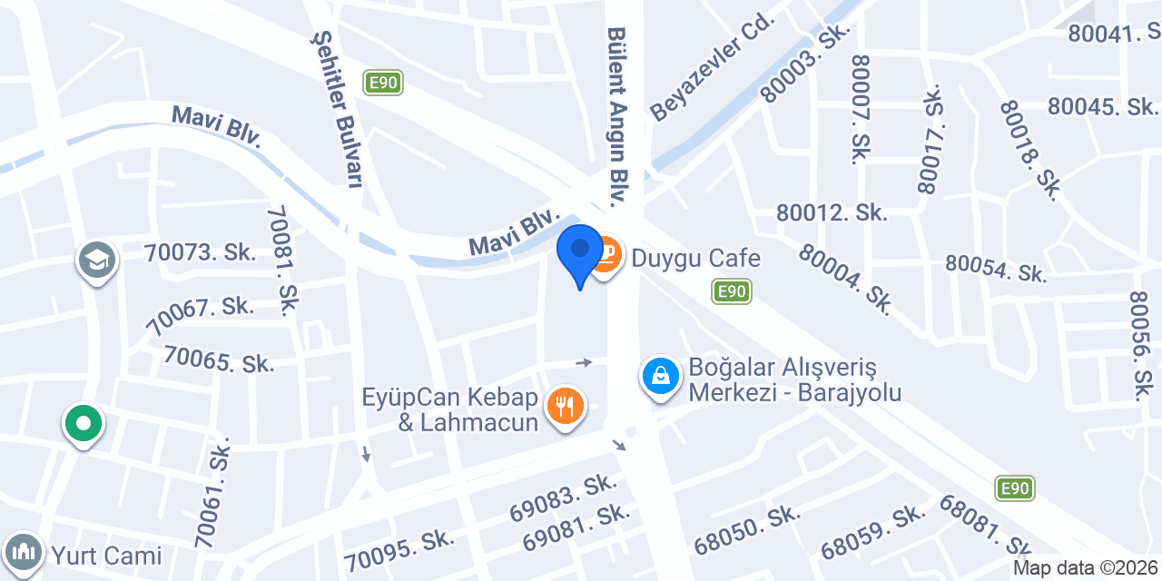 Üniversiteli Copy Center konumu
