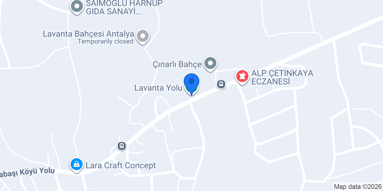 Lavanta Yolu konumu